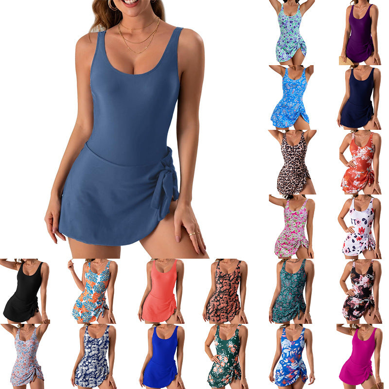 Women Floral Print OnePiece Swimsuit With Removable Pads
