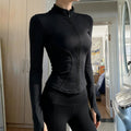 Women's 2-Piece Quick-Dry Long Sleeve Yoga Running Sports Set