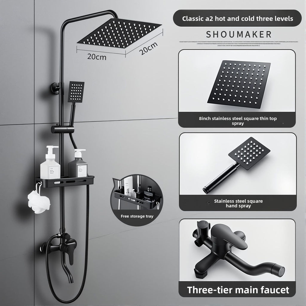 Brass Shower Set with Pressure Boosting Function