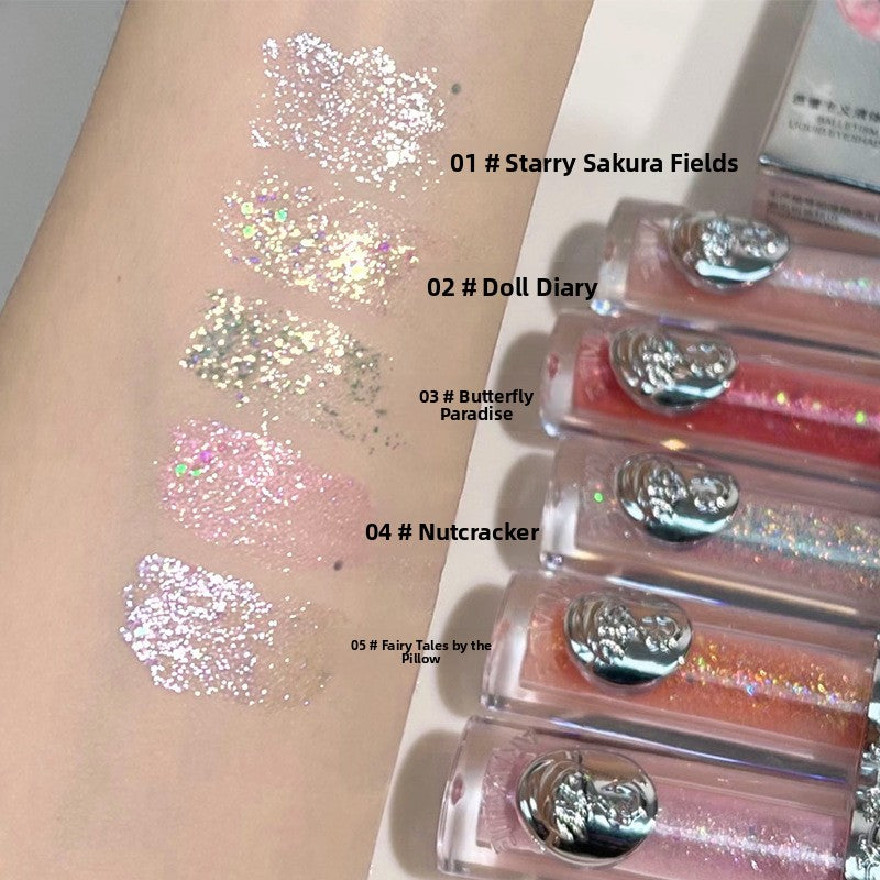 Shimmering single-color liquid highlight eyeshadow