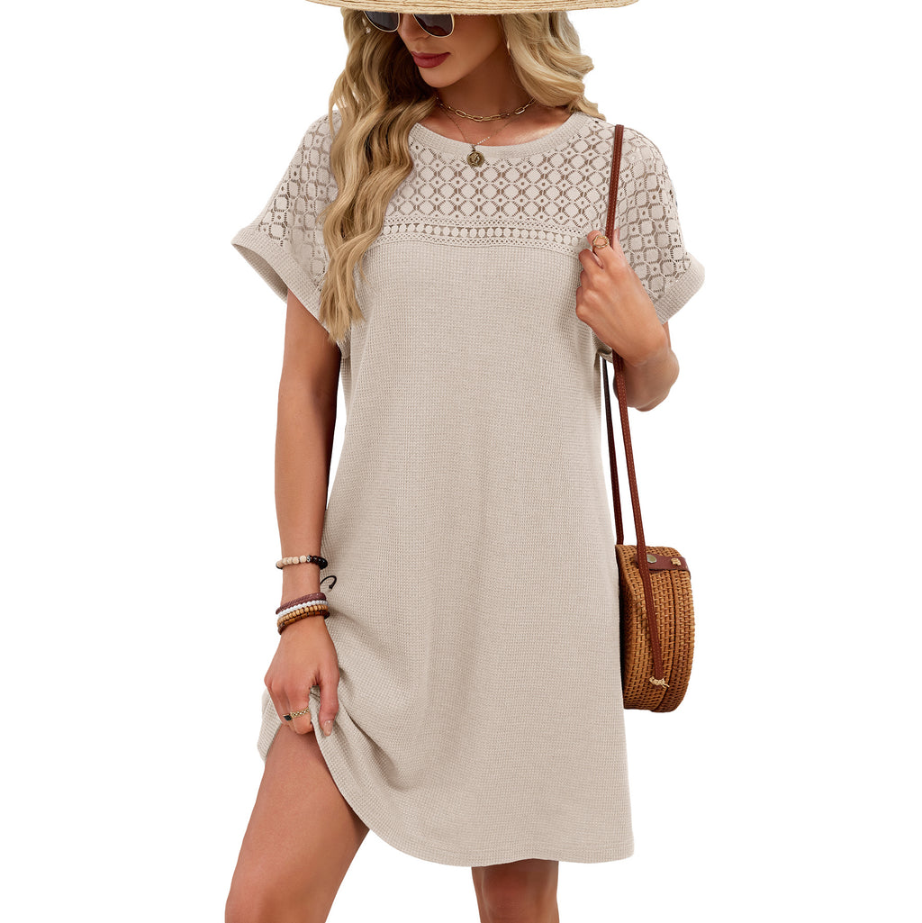 Loose Short-Sleeved Dress