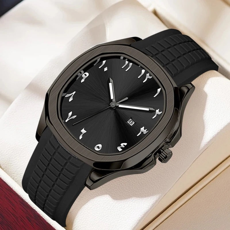 Classic Waterproof Quartz Watch with Silicone Strap