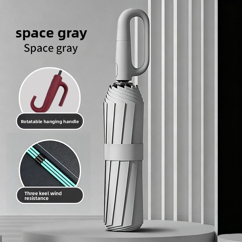Fully Automatic Umbrella with Ring Handle