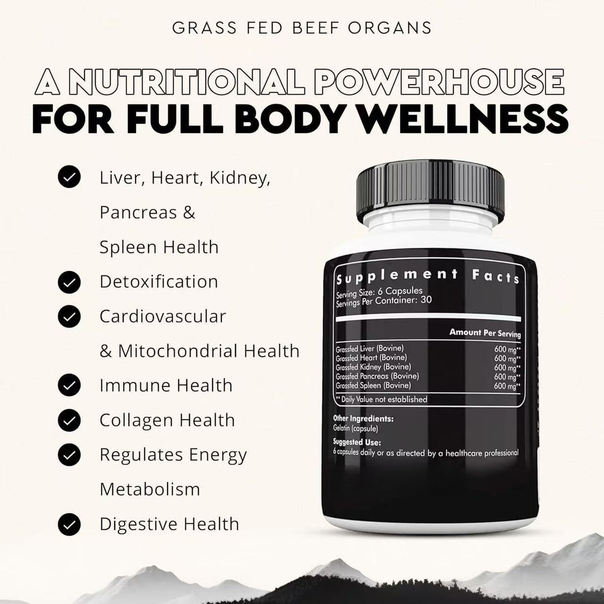 Beef liver capsules