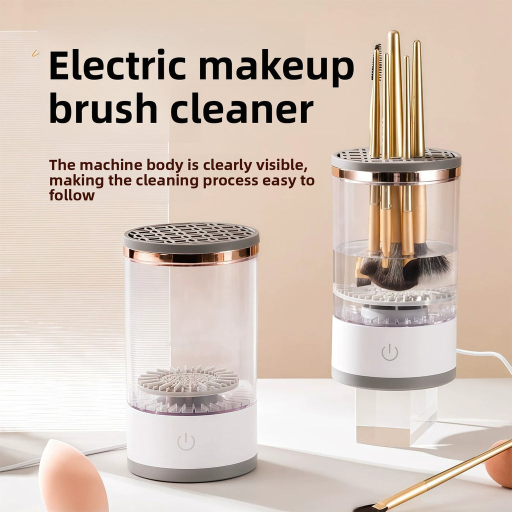 Electric makeup brush cleaner