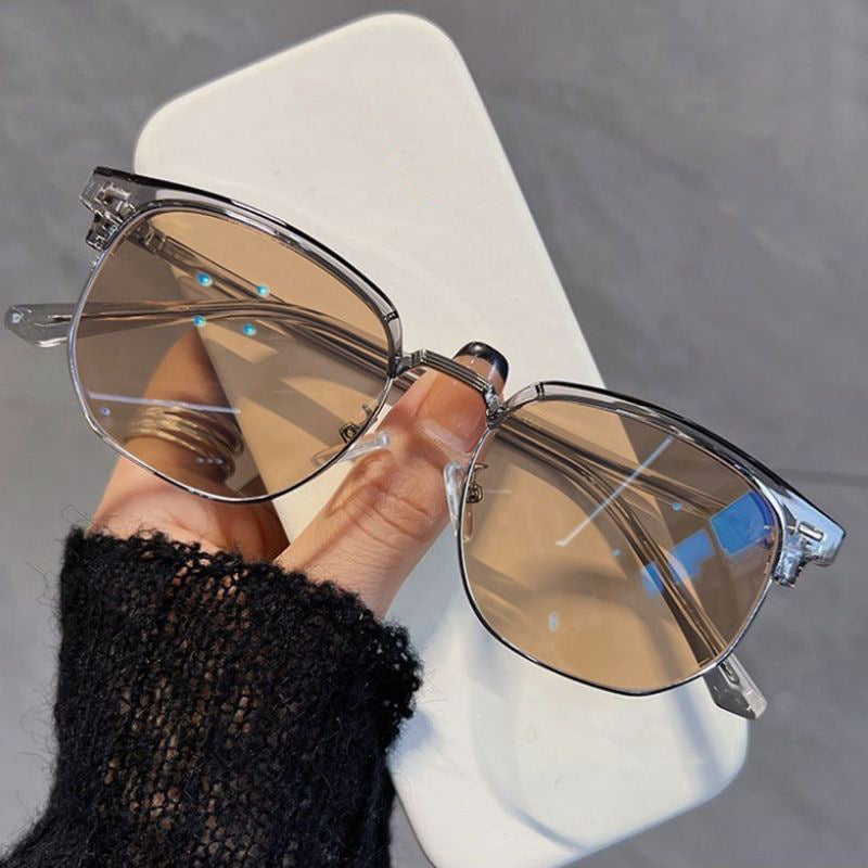 Photochromic Half-Frame Glasses with Anti-Blue Light