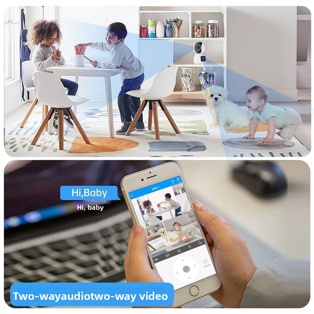 Wireless Dual Lens Surveillance Camera with Night Vision