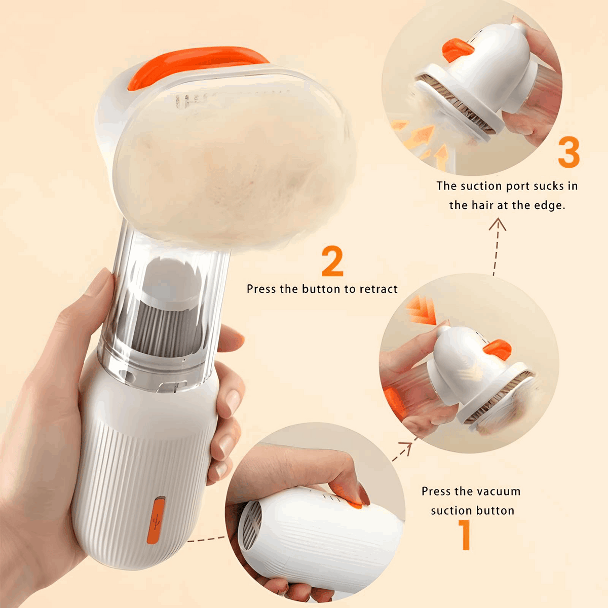 4-in-1 Electric Pet Hair Removal Brush
