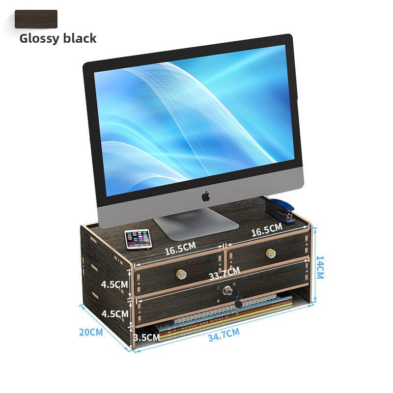 Ergonomic Desktop Rack with Storage Drawers