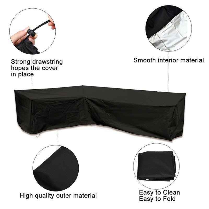 Outdoor V-Shaped Corner Sofa Cover