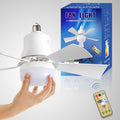 E27 Screw Ceiling Fan Lamp with Detachable Blades Remote Control