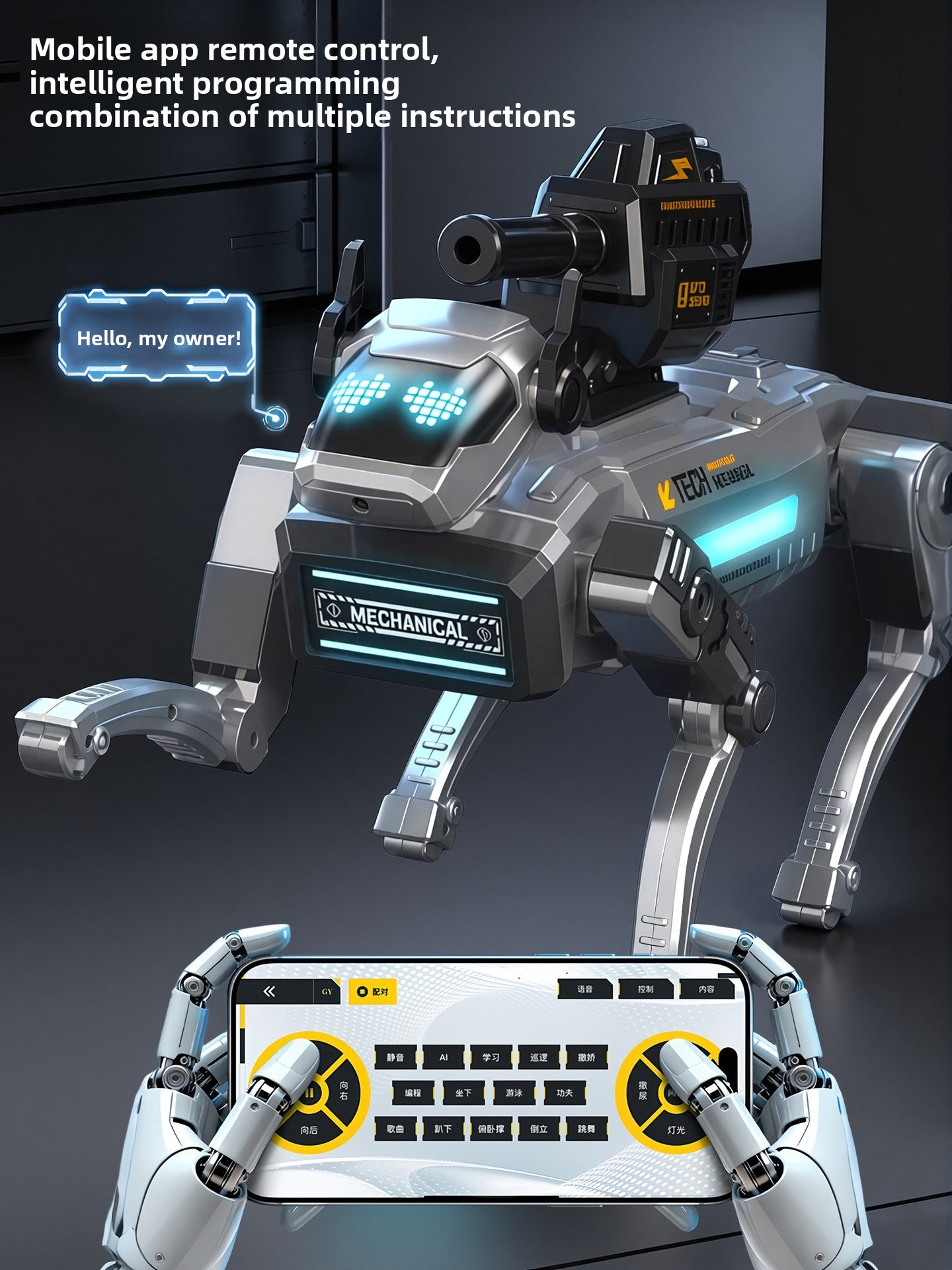 Programmable AI Robot Dog with Remote Control