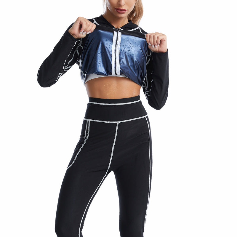 Womens Long Sleeve Shapewear Fitness Suit