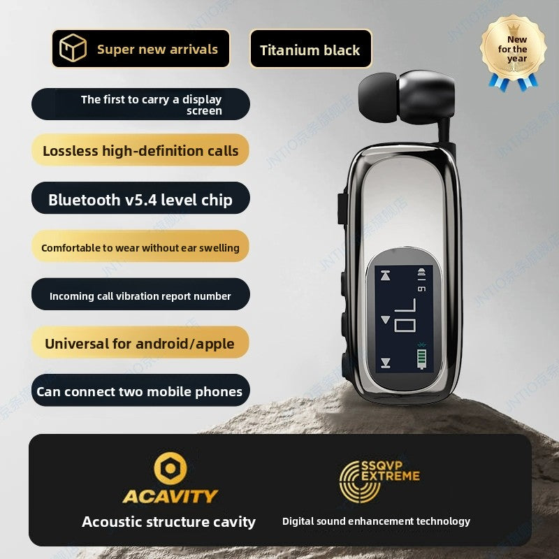Clip-On Bluetooth Headset with Noise Cancellation