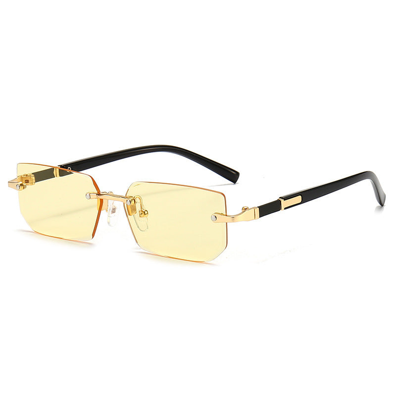 Metal-cutting sunglasses in jelly-like color