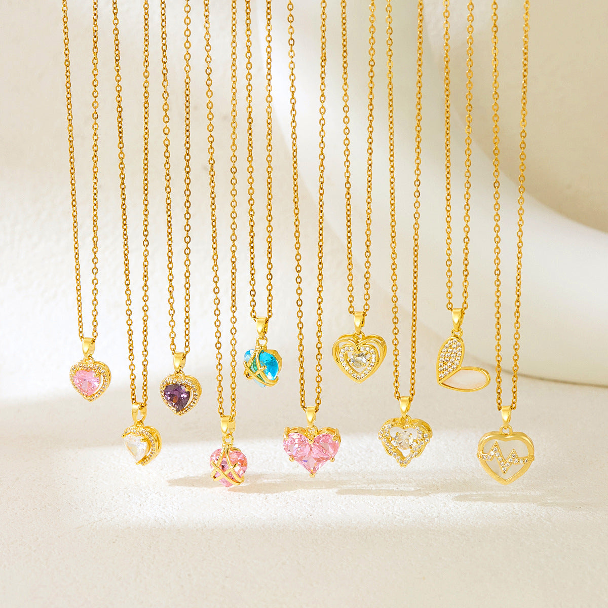Heart Shape Zircon Necklace