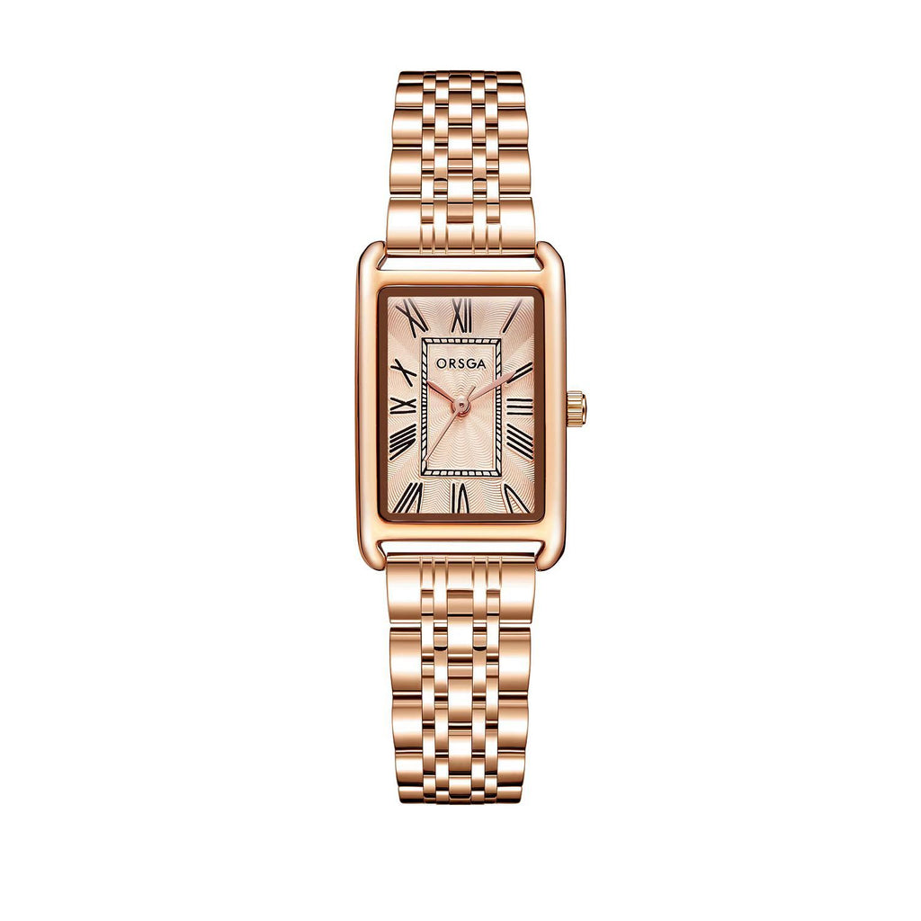 Women Square Stainless Steel Quartz Watch