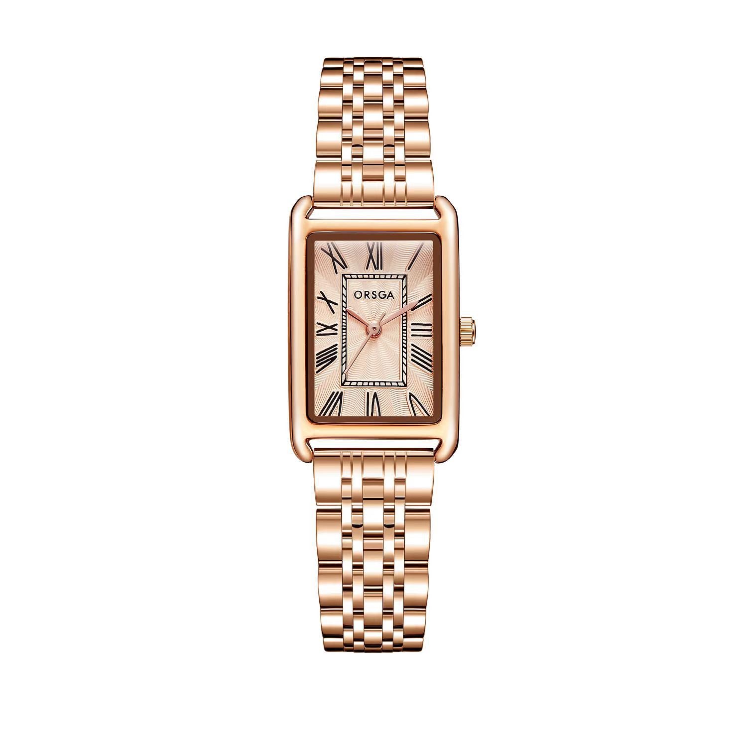 Women Square Stainless Steel Quartz Watch