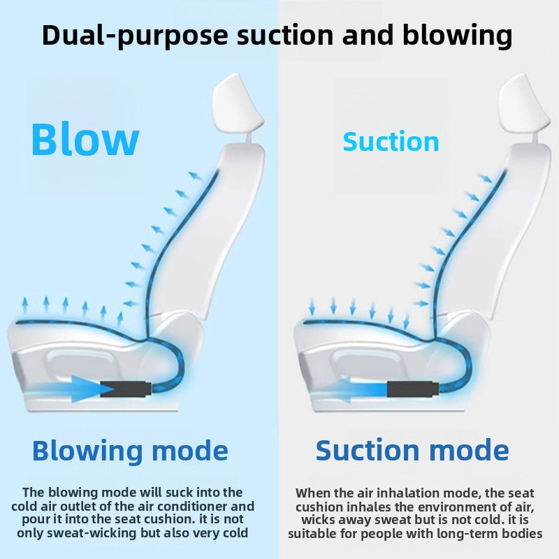 Car air conditioning, cooling and ventilation seat cushion
