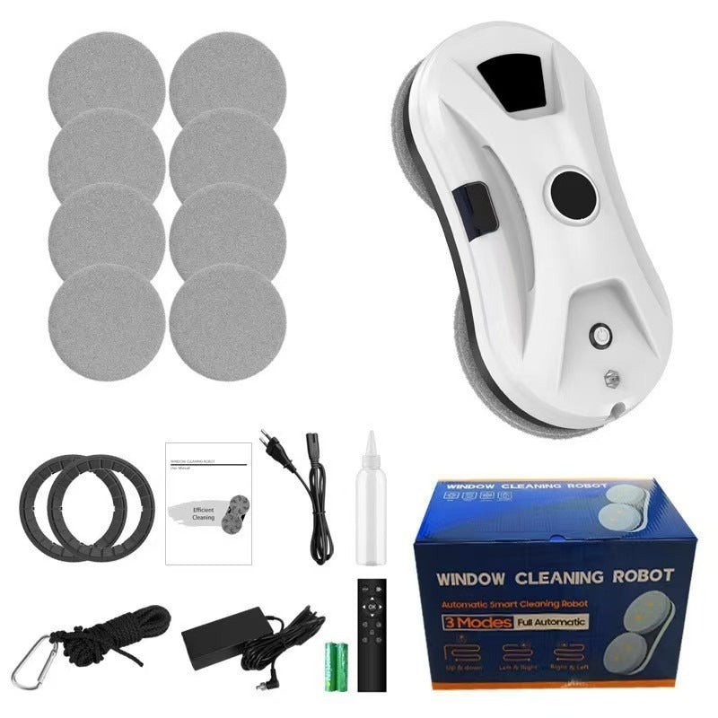 Electric Window Cleaning Robot Dual Sided Dry Wet