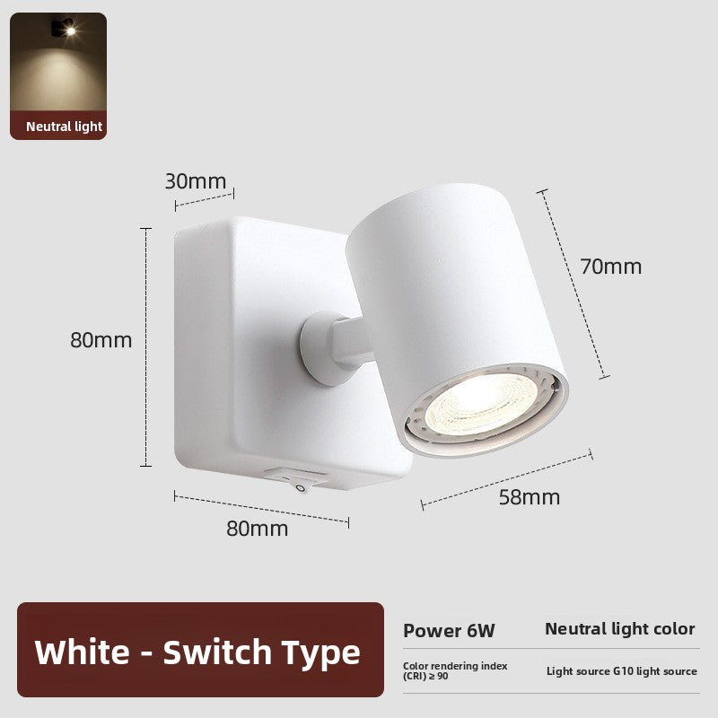 Hotel recessed wall-mounted spotlights