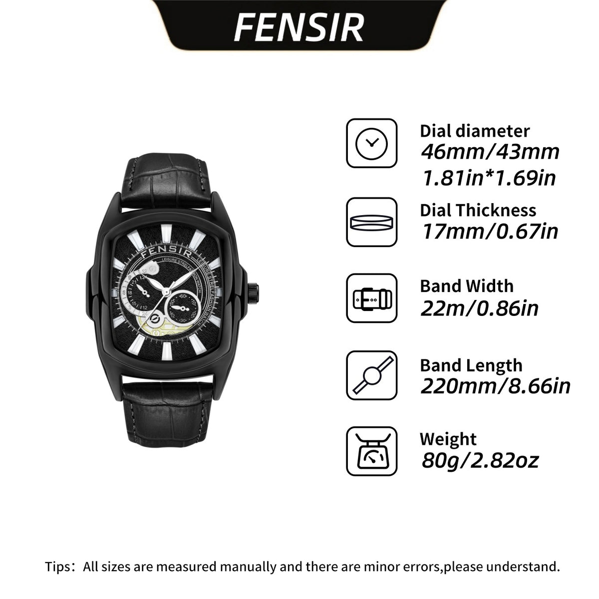Waterproof luminous quartz watch