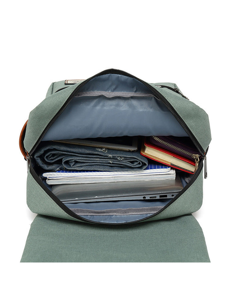 Custom Vintage Nylon Backpack with Laptop Compartment