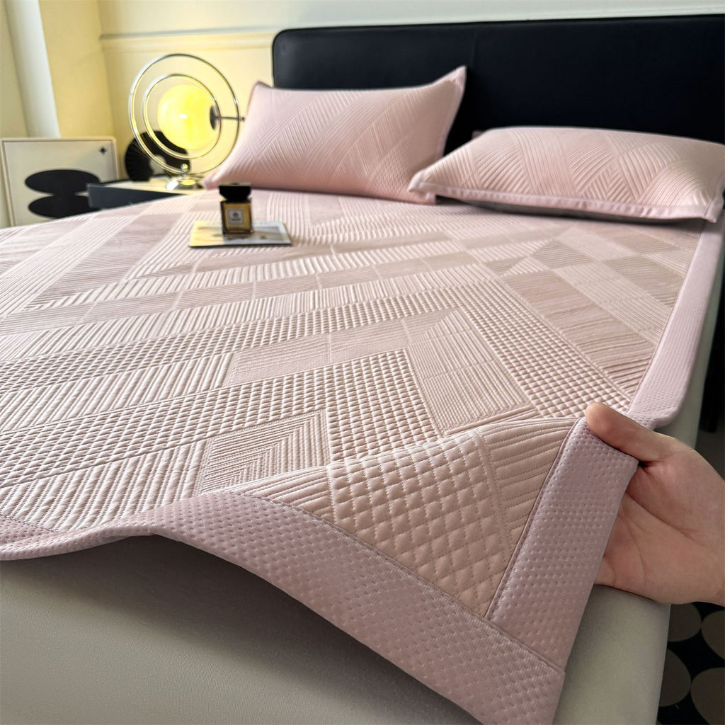 Cooling Ice Silk Bed Mat Set