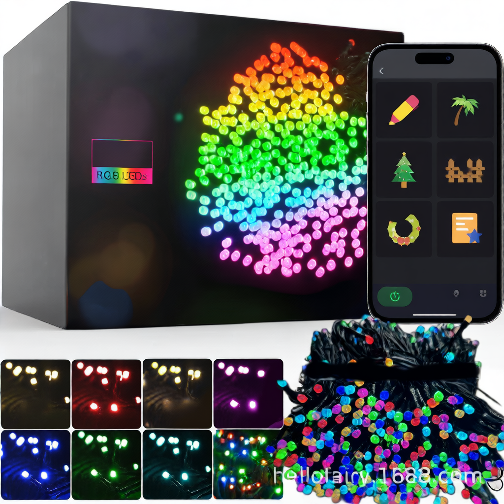 Programmable LED Christmas String Lights for Outdoor Holiday Decoration