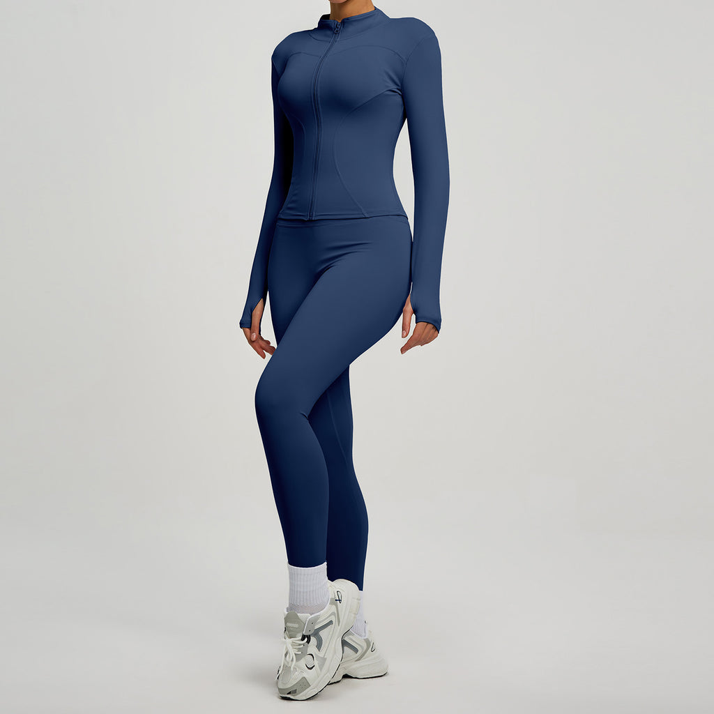 Lady's high-waisted yoga workout outfit