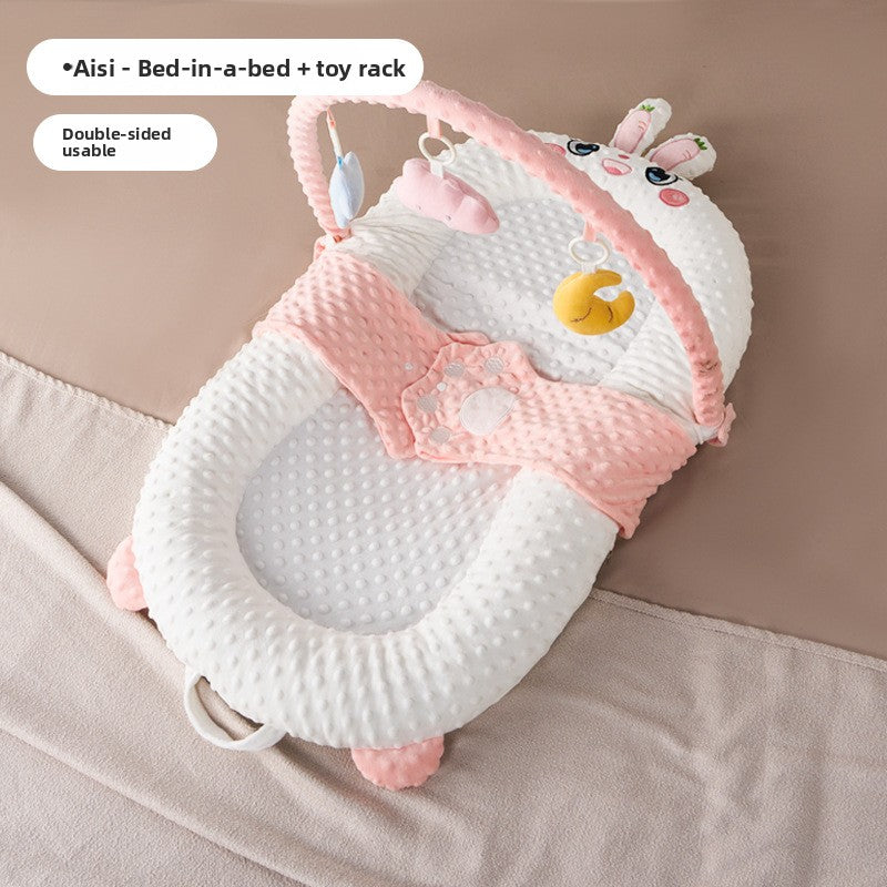 Baby Anti-Jump Soothing Bed with Slope Pad