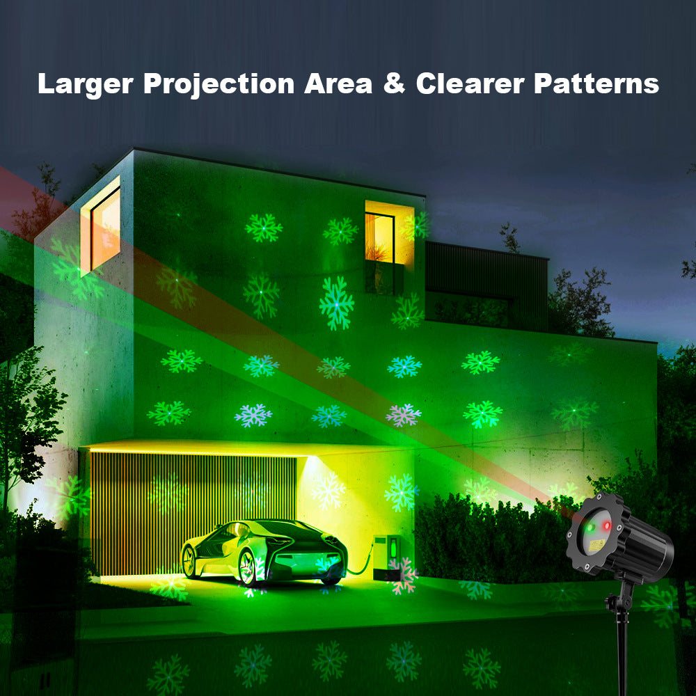 Christmas red and green pattern dual-color laser light