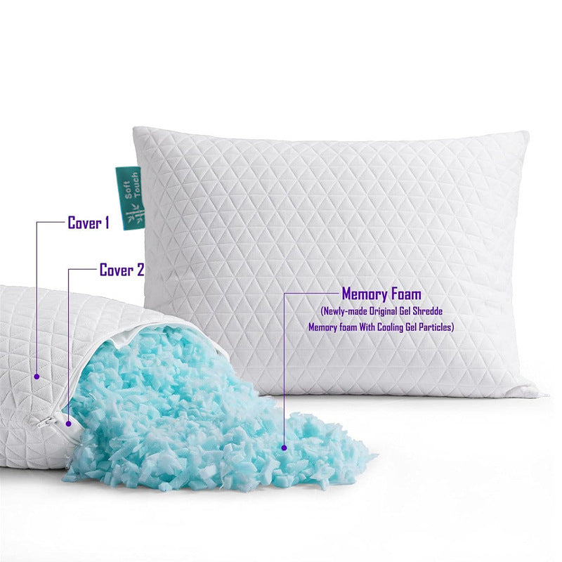 Adjustable Cooling Gel Memory Foam Pillow