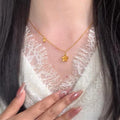 Cherry Blossom Gold Plated Necklace