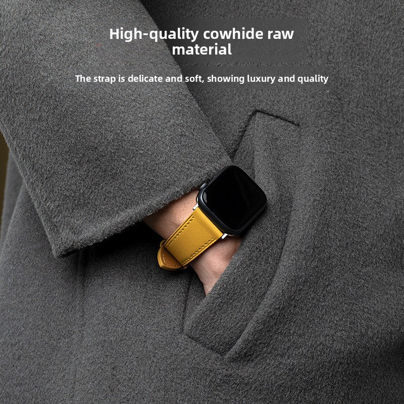 Genuine leather waterproof cowhide watch strap