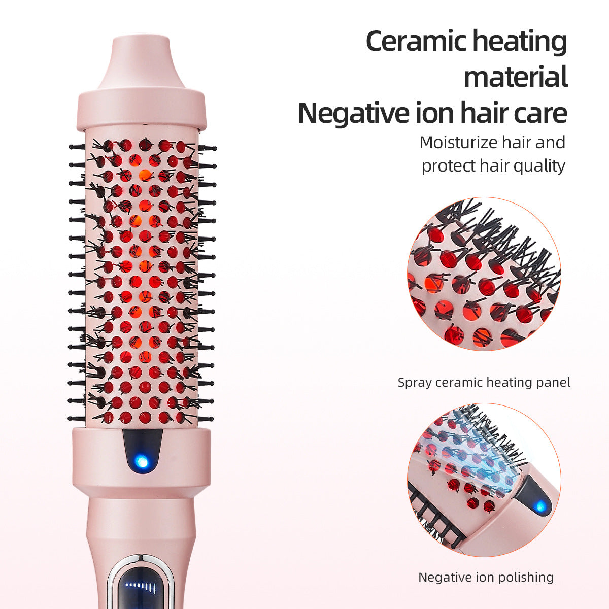 Infrared Hair Styling Comb Straightener Curler