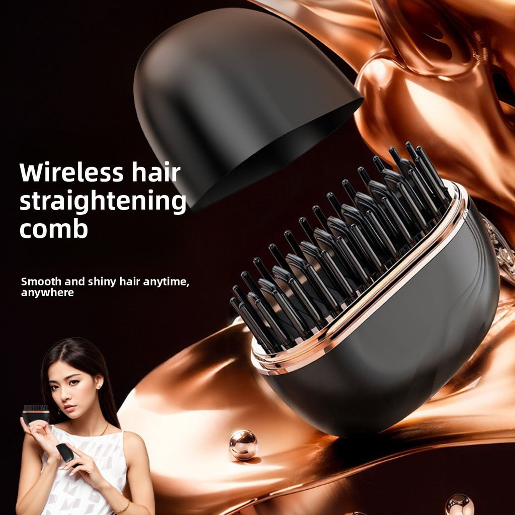 Wireless Hair Straightening Comb with Temperature Control
