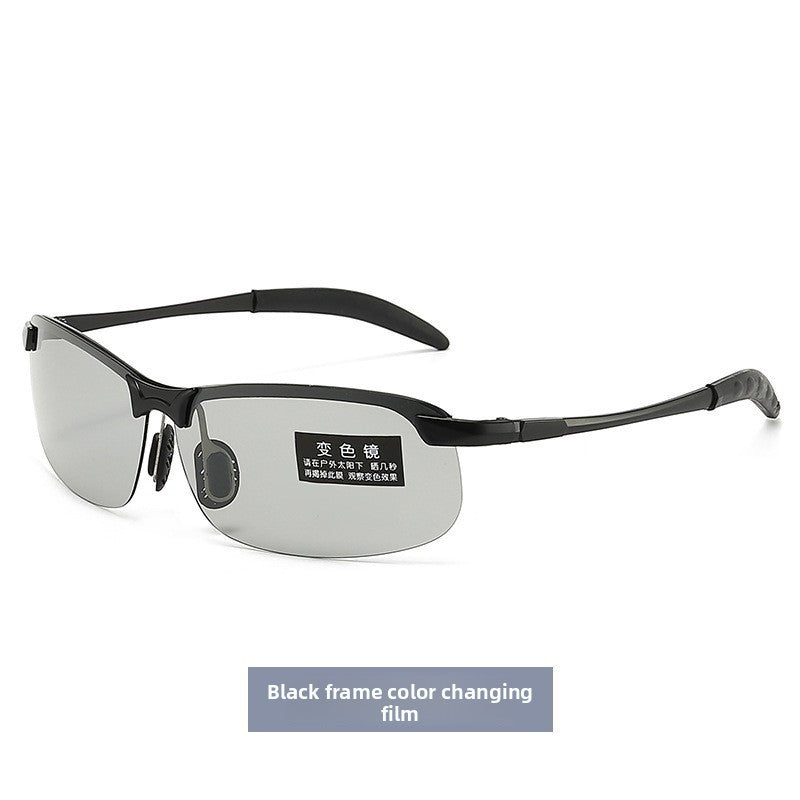 Polarized Photochromic Half Frame Sunglasses