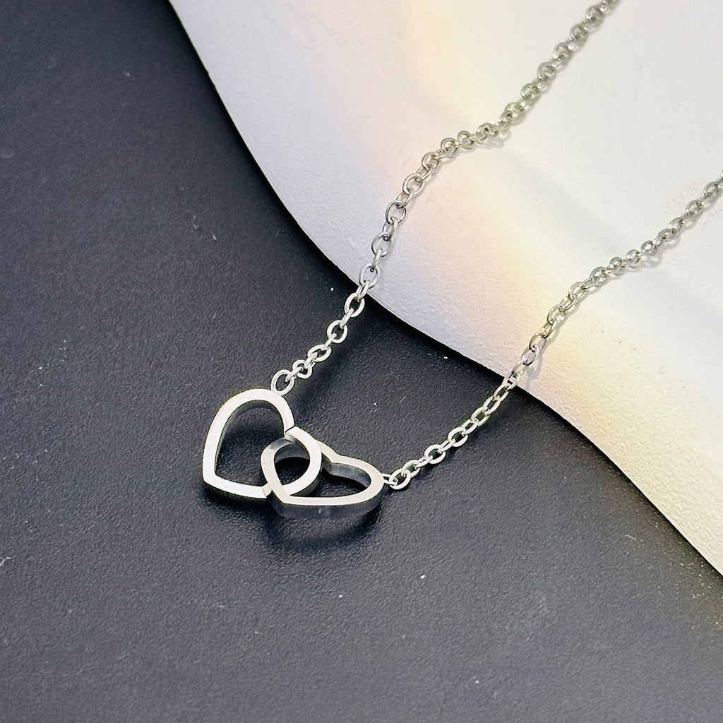 Simple Heart Shape Titanium Steel Necklace