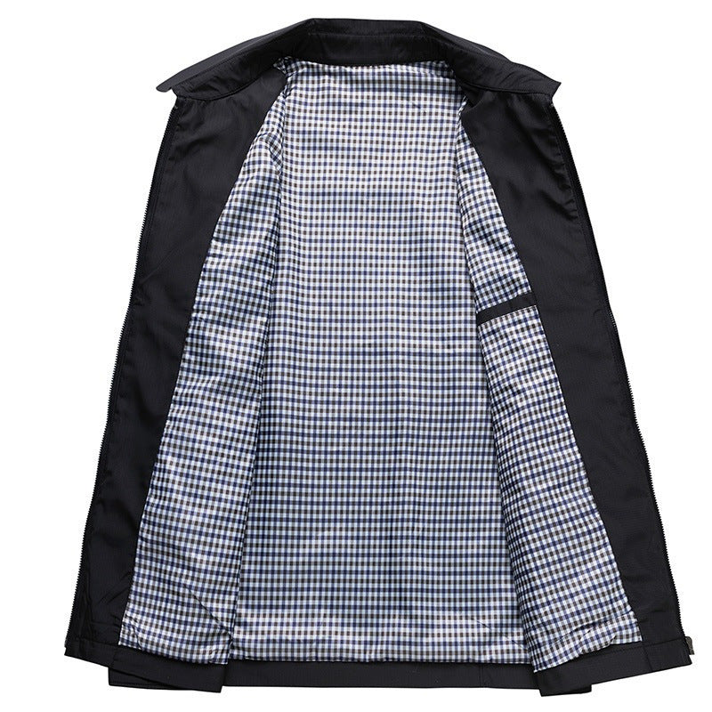 Business Thin Jacket for Middle-Aged and Elderly Men