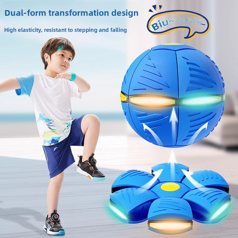 LED Light Up Bounce Ball Transformable Flying Disc