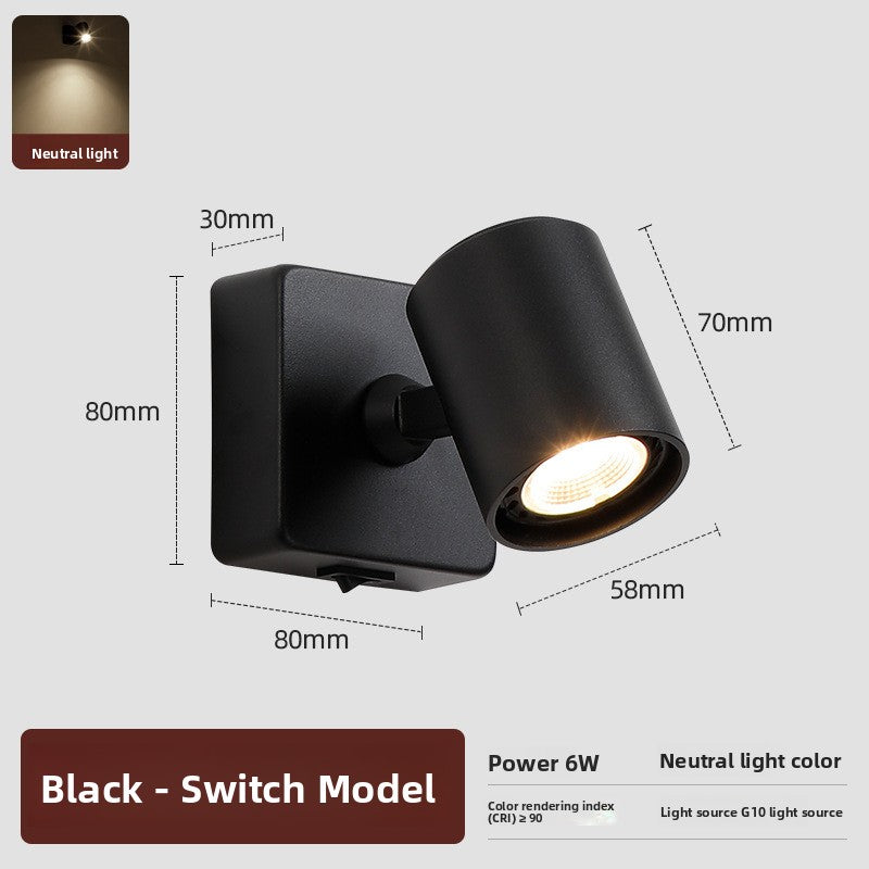 Hotel recessed wall-mounted spotlights