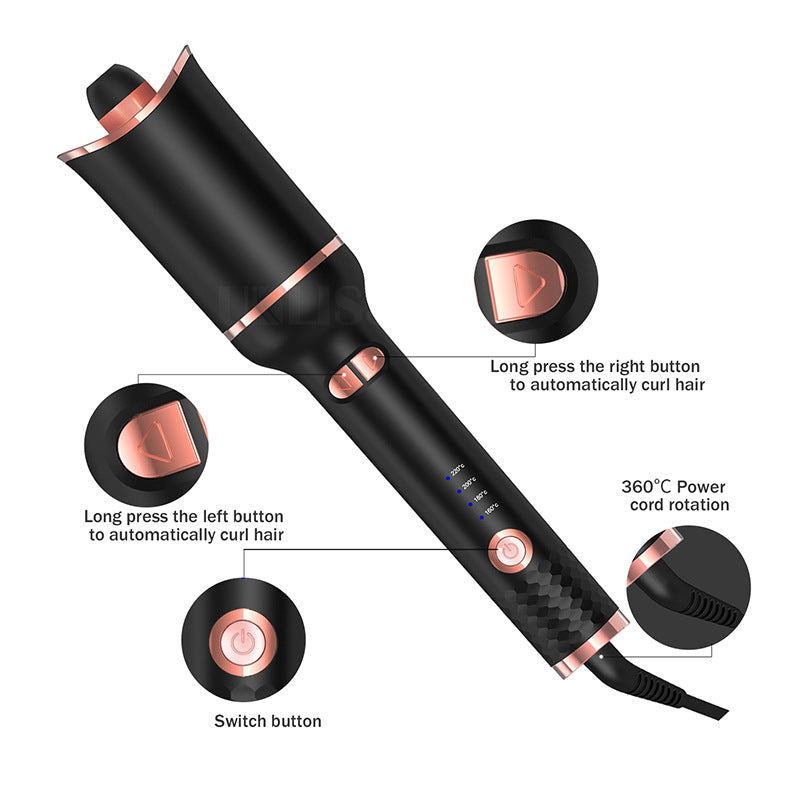Automatic Curling Iron with Adjustable Temperature