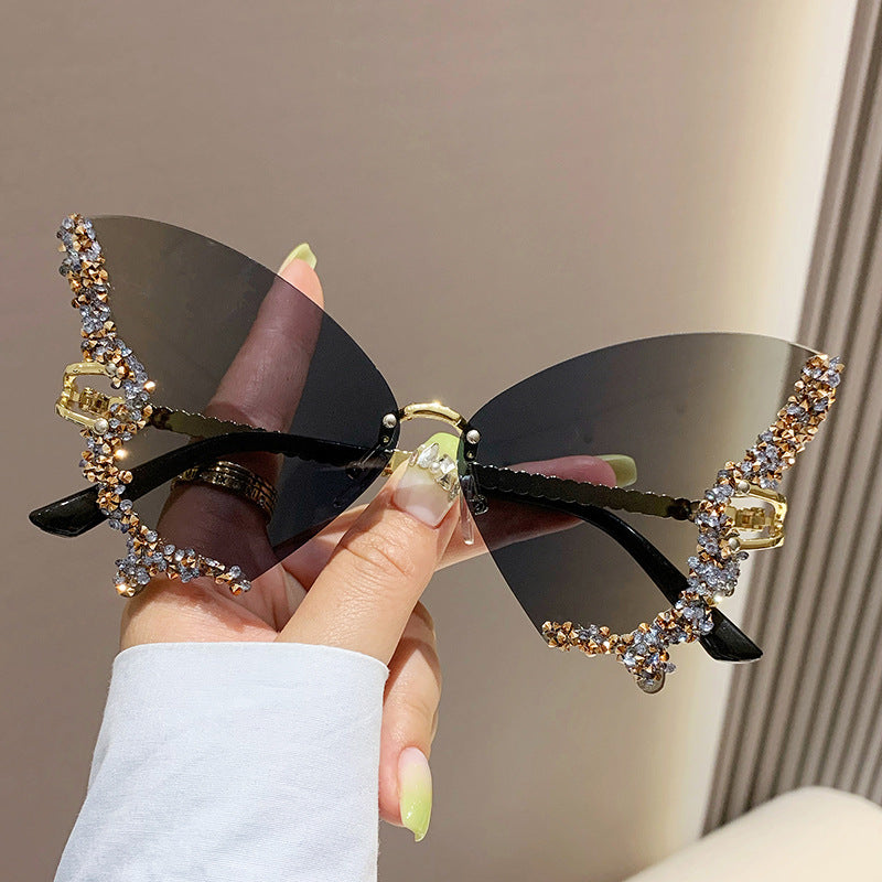 Butterfly Diamond Sunglasses UV400 Protection
