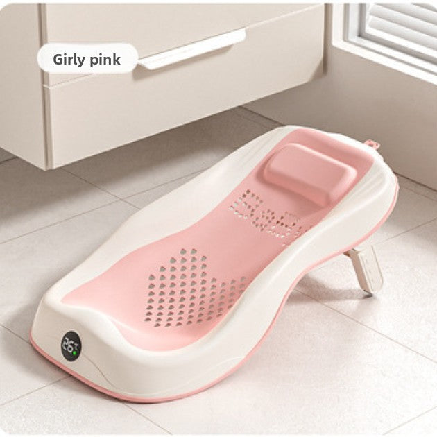 Temperature Sensing Baby Bathtub with Foldable Design