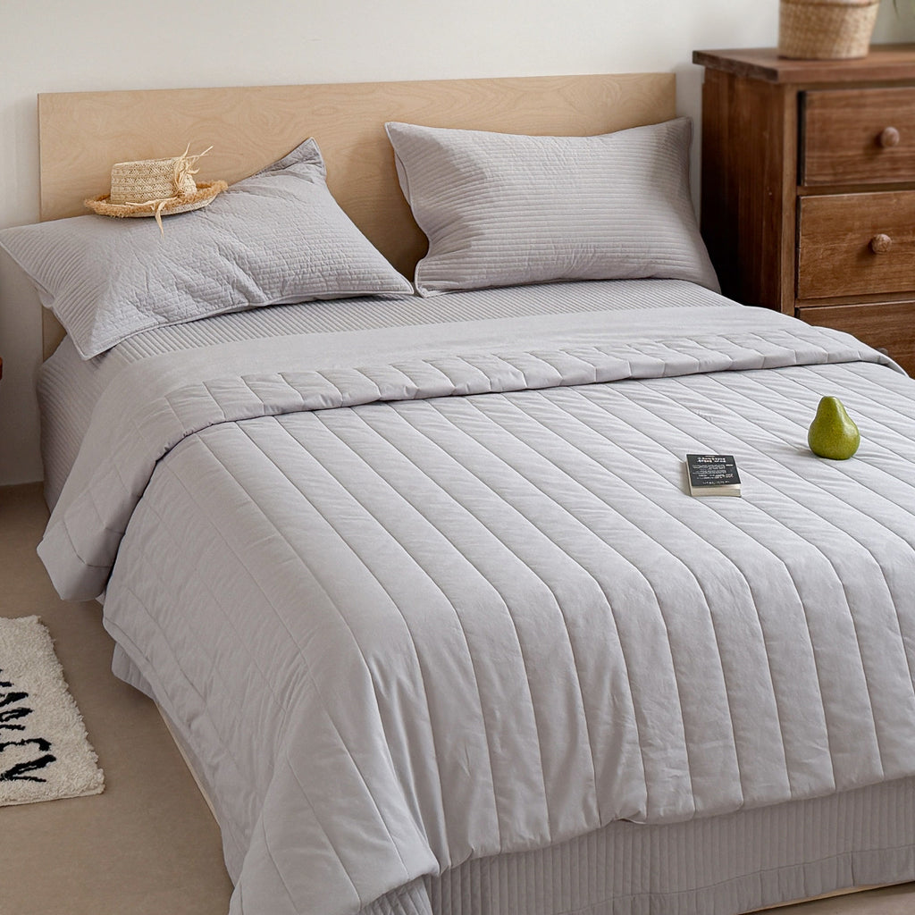 Reversible Quilted Cotton Bed Cover