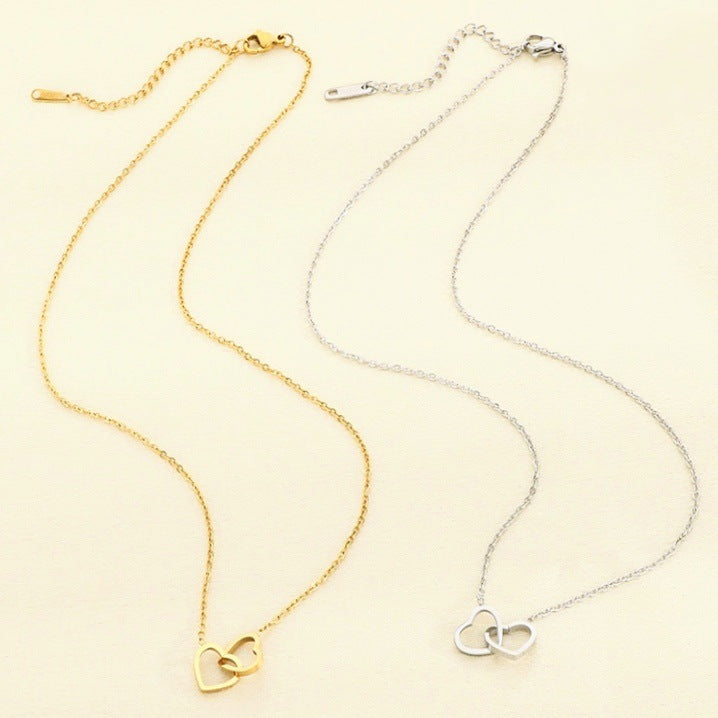 Simple Heart Shape Titanium Steel Necklace