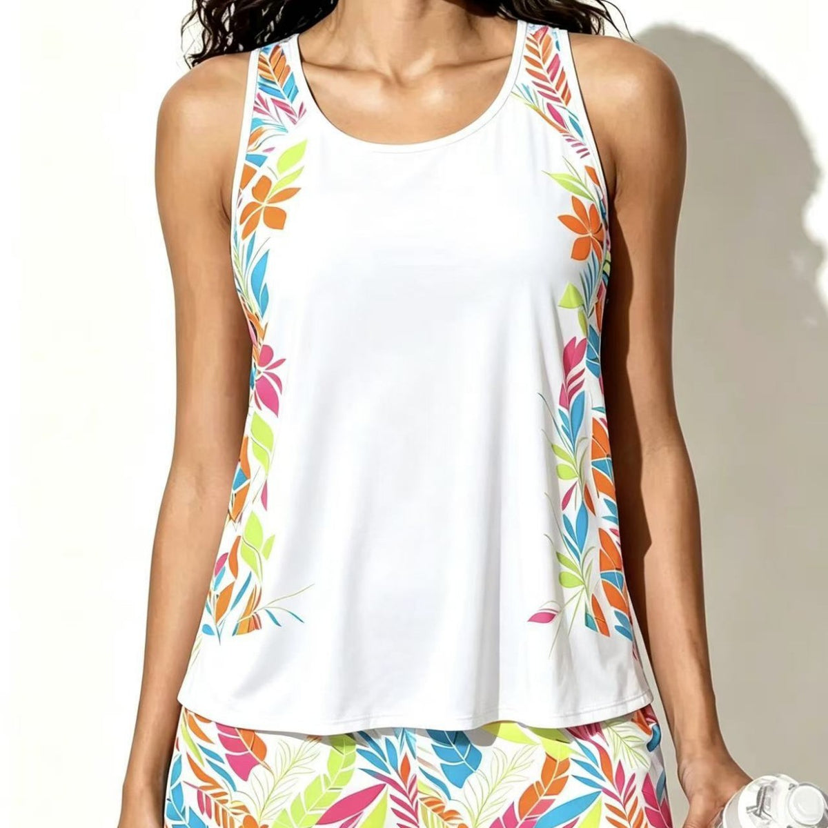 Women's Plus Size Two-Piece Printed Tankini Swimwear