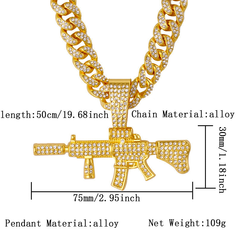 Cuban chain necklace pendant