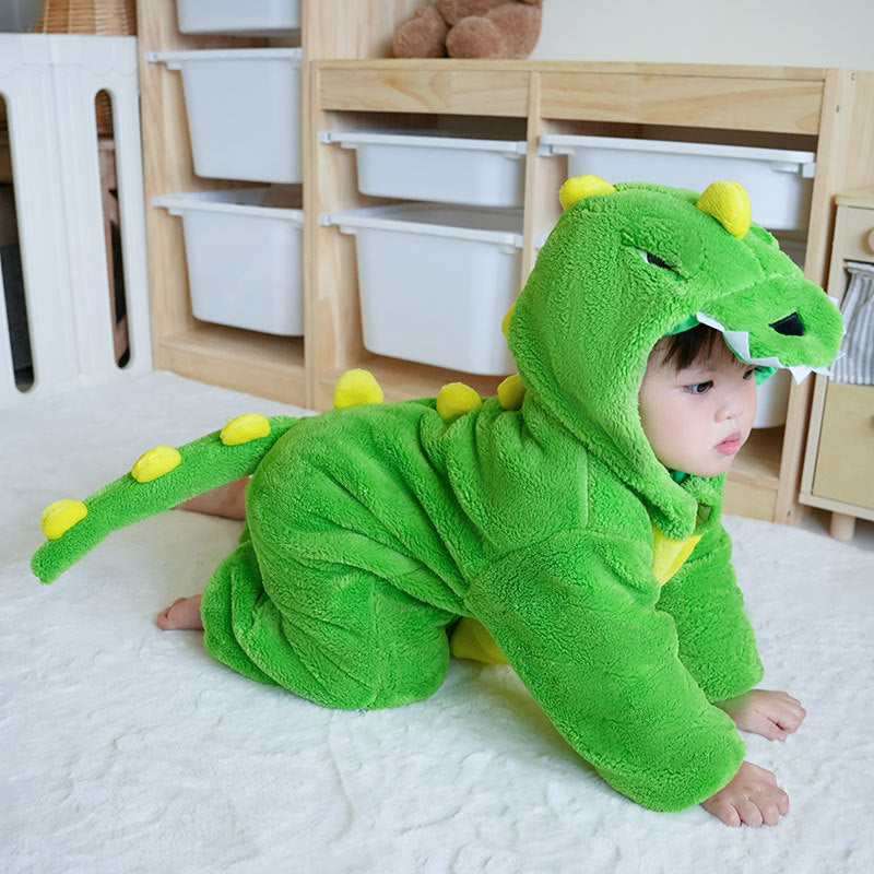 Animal Print Baby Romper Long Sleeve Jumpsuit